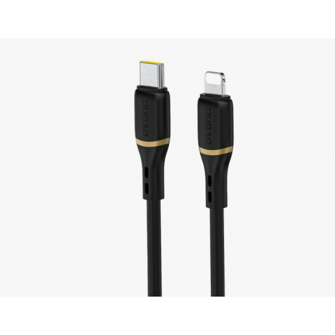 Laidas USB C - iPhone 12 / 13 / 14 8pin (Lightning) 1m 30W silikoninis juodas Dudao L25X